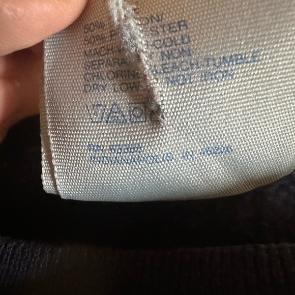 Vintage 90s Y2K Hard Rock Cafe Boston Navy Blue Crew Neck Sweatshirt Large USA - Picture 11 of 14